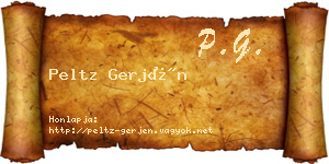Peltz Gerjén névjegykártya